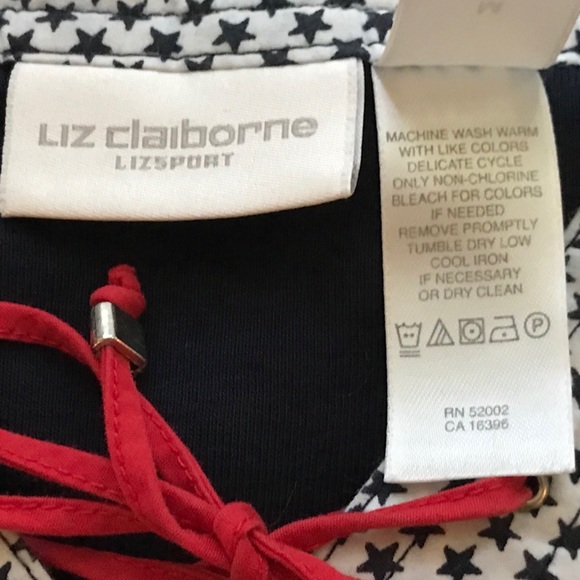 Liz Claiborne-LizSport V Neck Tie Top. Size M - Picture 4 of 4
